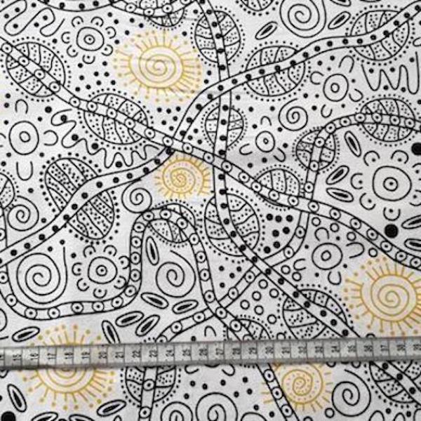 WHITE BUSH TUCKER Stoff aus Australien